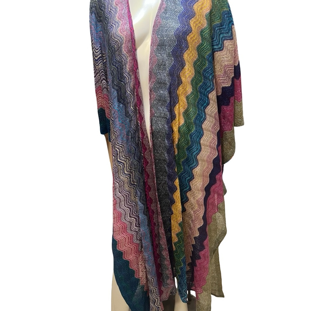 Free People Colorful Knit Shawl - Picture 6 of 16